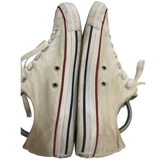 Converse Chuck Taylor All Star Womens Size 10 White Red Canvas Low-Top Sneakers - Picture 6 of 8